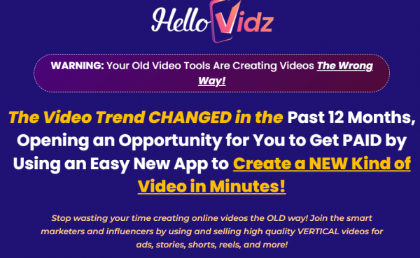 HelloVidz OTO - 2023 Full 3 OTO Upsell Links + 88VIP 3,000 Bonuses Value $1,732,034
