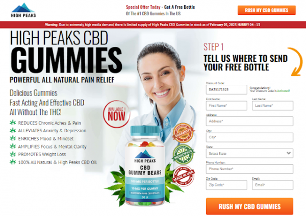 High Peaks CBD Gummy Bears- Ingredients, Work & Price