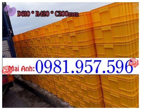 ​Hộp nhựa 40L có nắp, hộp nhựa công nghiệp 40L, thùng nhựa 2T