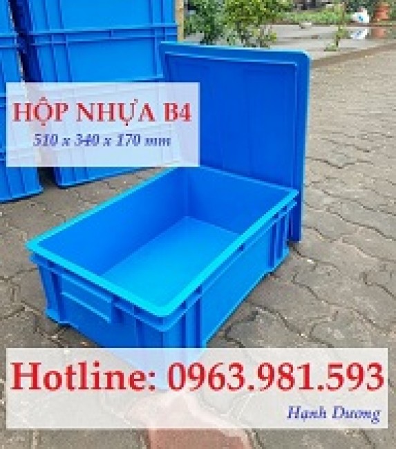 Hộp nhựa B4, thùng nhựa đặc B4, khay nhựa B4, sóng nhựa bít