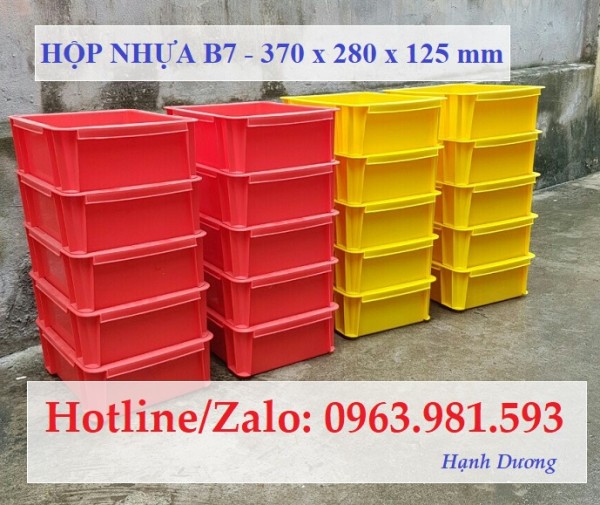 Hộp nhựa B7, thùng nhựa đặc B7, khay nhựa B7, sóng nhựa bít