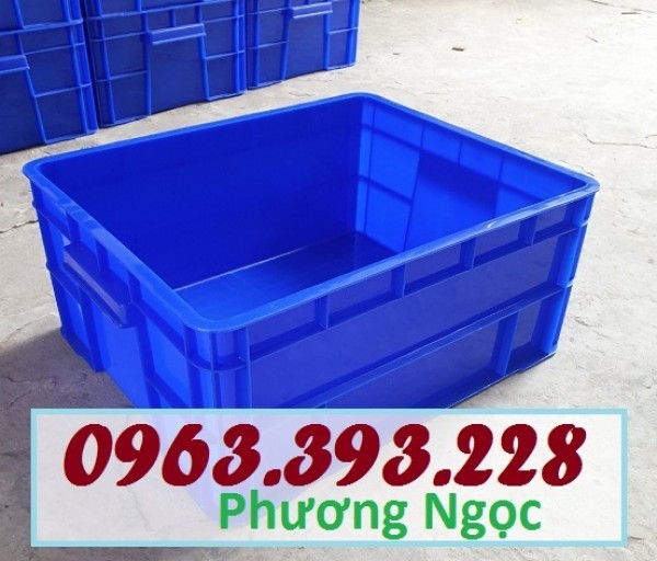 Hộp nhựa B8, thùng nhựa có nắp, thùng nhựa đặc B8, sóng nhựa bít công nghiệp