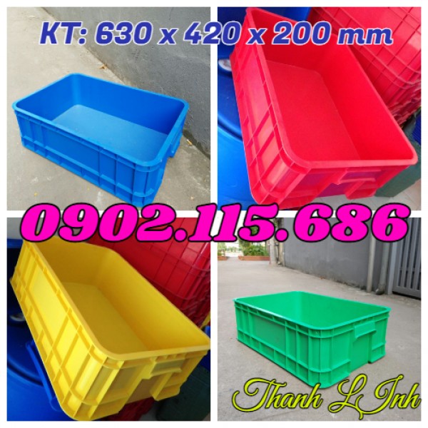 Hộp nhựa công nghiệp, thùng nhựa đặc B1, hộp nhựa B1,  