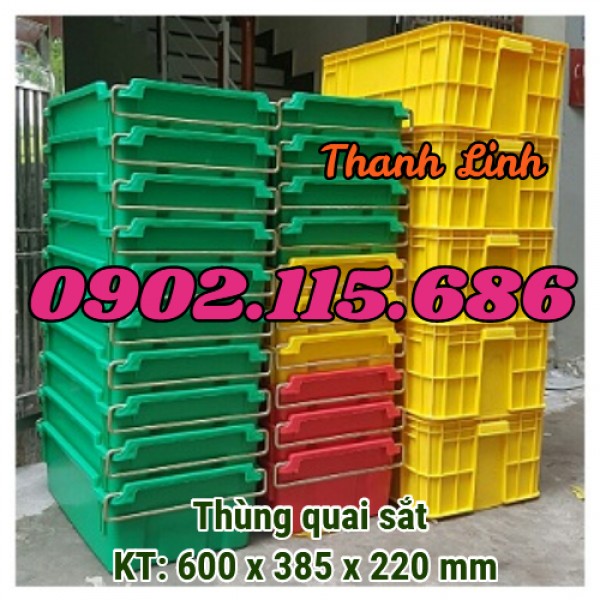 Hộp nhựa quai sắt . hộp nhựa A2, thùng nhựa quai sắt, 