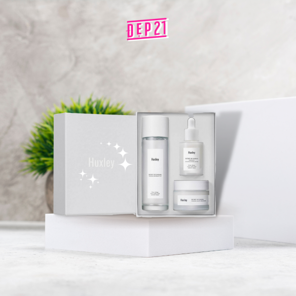 HUXLEY Brightening Care Trio Set: xu hướng chăm sóc da tối giản 3 bước đến từ Hàn Quốc