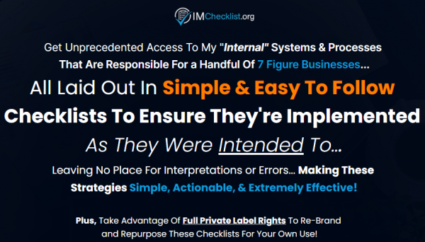 IM Checklist Vol 63 Instagram Reels PLR OTO 2023: Full 4 OTO Details + 3,000 Bonuses + Demo