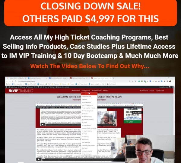 IM VIP Training OTO – 88New 2023 OTO Full Links + Mega 2,000 Bonuses Value $1,153,856