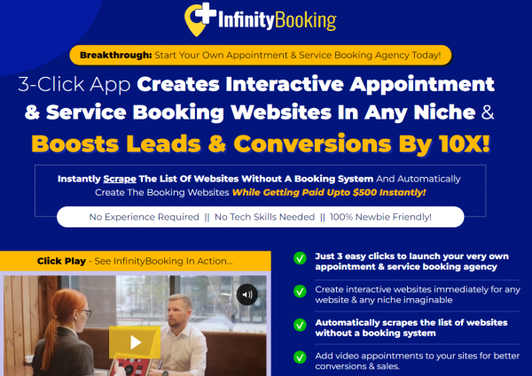 InfinityBooking Review – 88VIP 2,000 Bonuses + OTO 1,2,3,4,5 Link Here