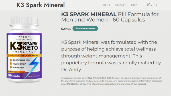 K3 Spark Mineral | Formula for Men and Women | Urgent Customer Reports 2022