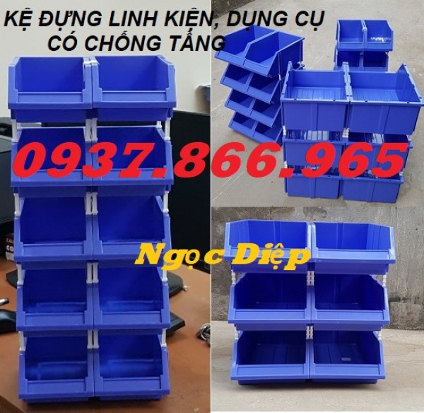 Kệ đựng dụng cụ, kệ đựng ốc vít- linh liện có chống tầng