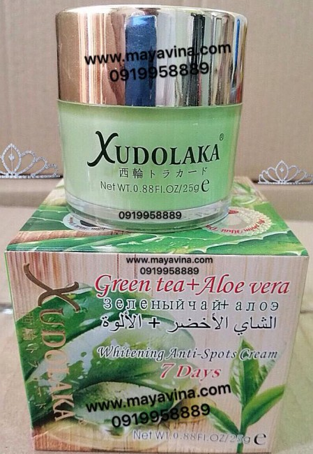 Kem Xudolaka green tea aloe cao cấp trị nám sạm tàn nhang 