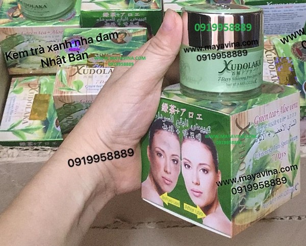 Kem Xudolaka trà xanh nha đam (green tea aloe) cao cấp trị mụn nám sạm tàn nhang