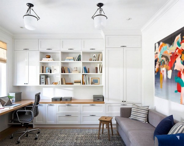 Khéo léo tách biệt phòng làm việc với những không gian khác