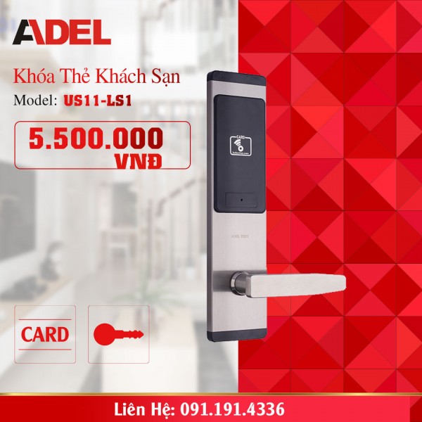 Khóa thẻ từ khách sạn Adel US11-LS1