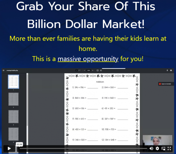 Kidz Math Printables Review - VIP 3,000 Bonuses $1,732,034 + OTOs 1,2,3,4,5,6,7,8,9 Link Here