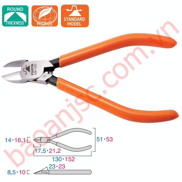 Kìm cắt lưỡi tròn Fujiya ASN-150S