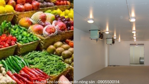 Lắp đặt kho lạnh với kích thước.L=6m; W=4m; H=2,7m