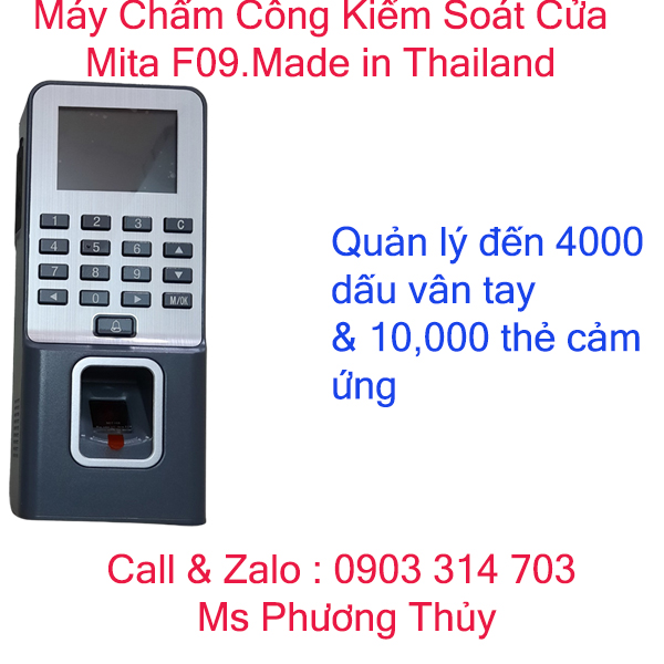 Lắp đặt máy chấm công kiểm soát cửa Mita F09-bảo hành uy tín-Giá khuyến mại