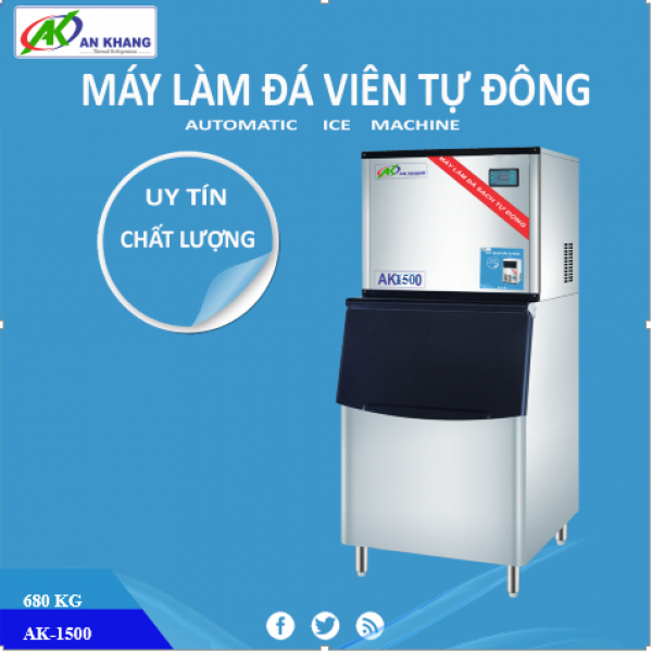 Lắp đặt tận nơi máy đá viên tự động khối lượng 680kg/24h