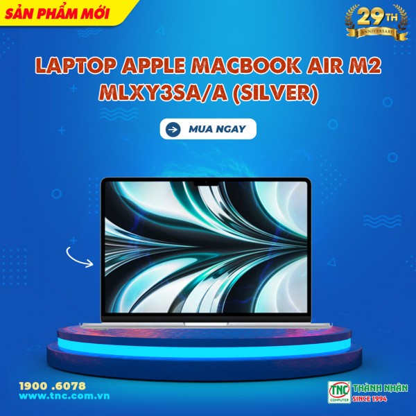 Laptop Apple MacBook Air M2 MLXY3SA/A (Silver)