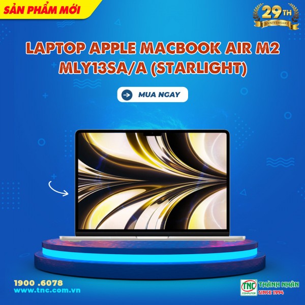 Laptop Apple MacBook Air M2 MLY13SA/A (Starlight)