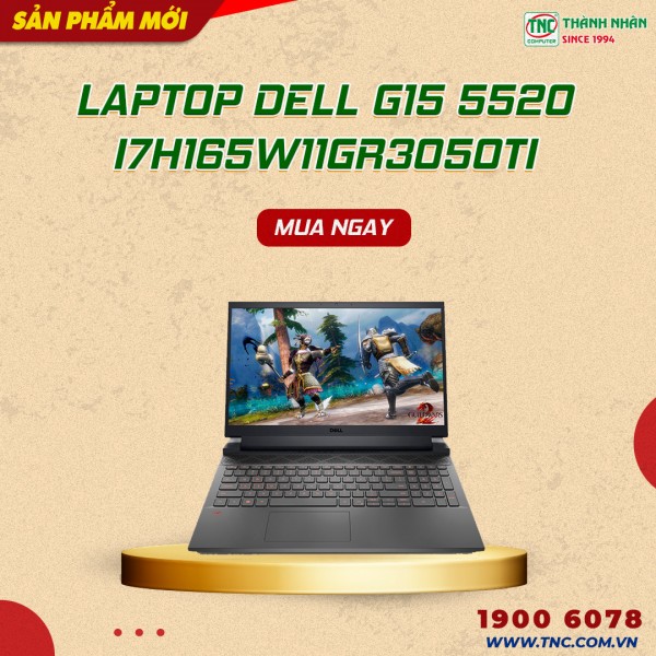 Laptop Dell G15 5520 i7H165W11GR3050Ti