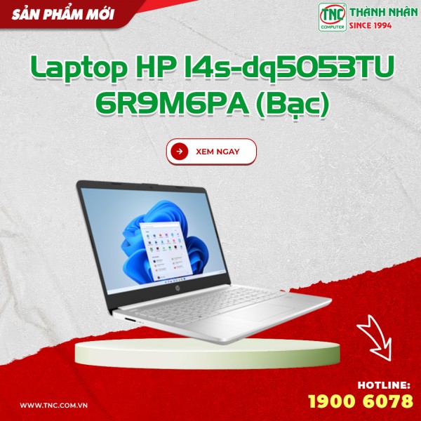 Laptop HP 14s-dq5053TU 6R9M6PA (Bạc)