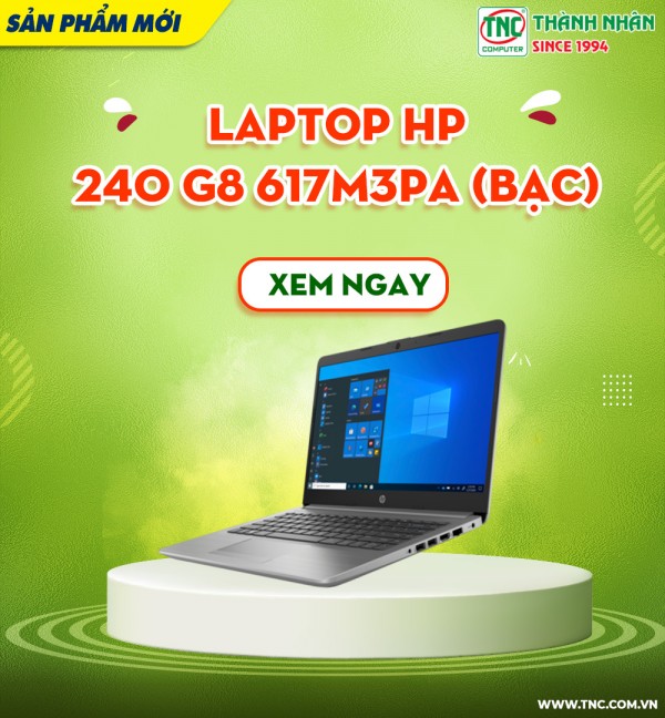 Laptop HP 240 G8 617M3PA (Bạc)