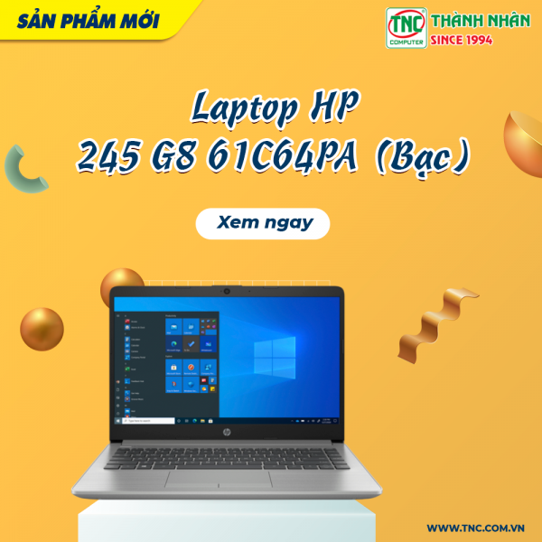 Laptop HP 245 G8 61C64PA (Bạc)