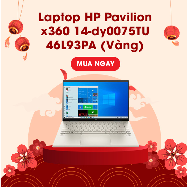Laptop HP Pavilion x360 14-dy0075TU 46L93PA (Vàng)