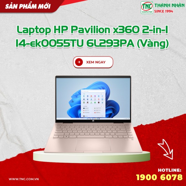  Laptop HP Pavilion x360 2-in-1 14-ek0055TU 6L293PA (Vàng)