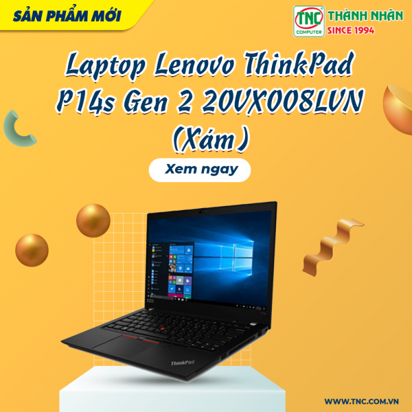 Laptop Lenovo ThinkPad P14s Gen 2 20VX008LVN (Xám)