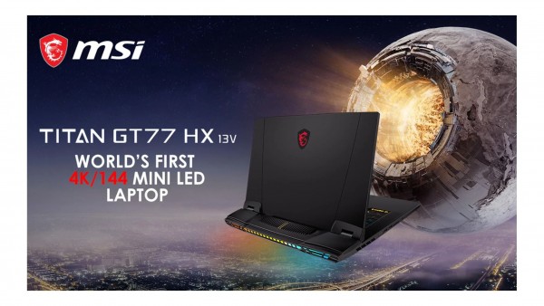 Laptop MSI Titan GT77 HX trình làng với màn 4K mini-LED, 144Hz đầu tiên trên thế giới