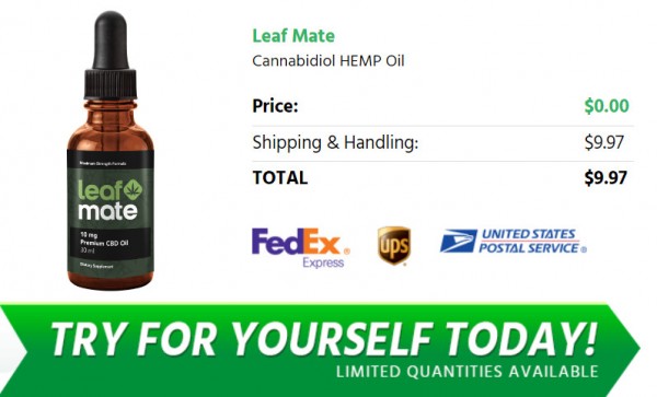 Leaf Mate CBD Oil USA Reviews, Official Website & Get Free Trials
