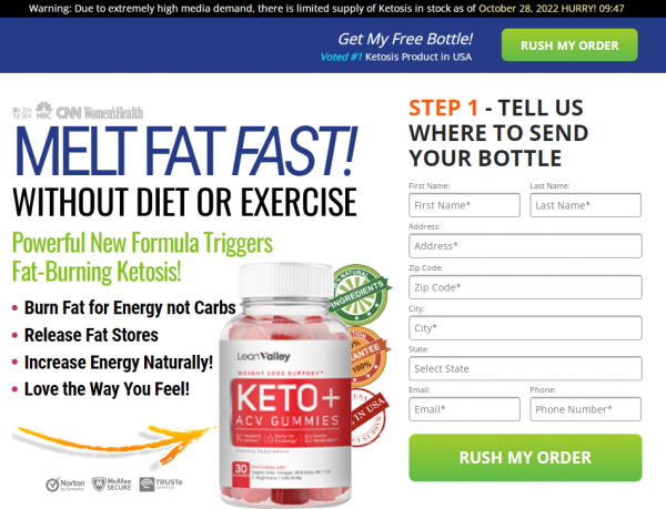 Lean Valley Keto + ACV Gummies -  Change Your Body With Ketogenic Pills Right Now!