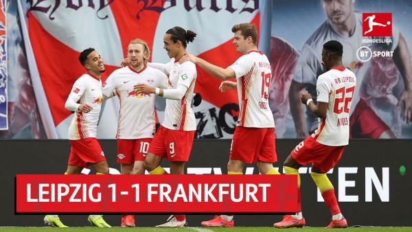 Leipzig bị Frankfurt cầm hòa 1-1 ở Bundesliga, khó đua số 1 với Bayern Munich?