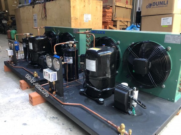 Lên cụm máy nén lạnh gồm dàn nóng 3hp FN21 