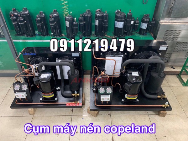 Lên hoàn thiện cụm máy nén 5hp CRNQ-0500 cho kho lạnh