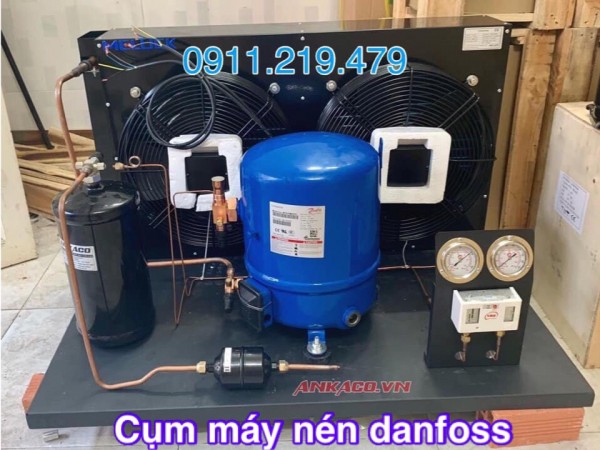 Lên hoàn thiện cụm máy nén Danfoss 5hp model MT64 