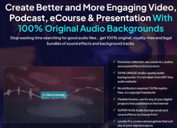 Levidio Audio Pro OTO – 88VIP 2,000 Bonuses $1,153,856 + OTO 1,2,3,4,5,6,7,8,9 Link Here