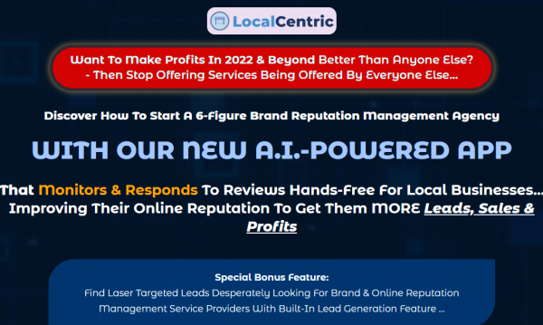 LocalCentric Reloaded Review – 88VIP 2,000 Bonuses $1,153,856 + OTO 1,2,3,4,5,6,7,8,9 Link Here