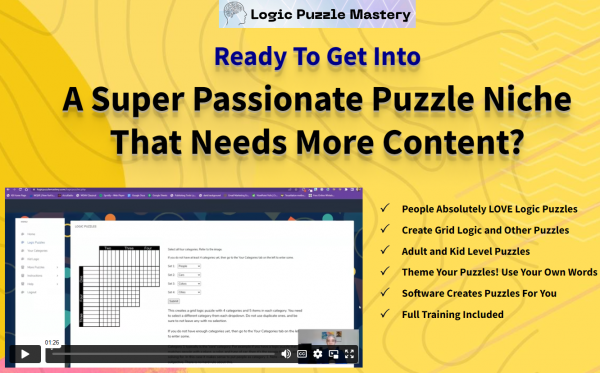 Logic Puzzle Mastery Review - VIP 3,000 Bonuses $1,732,034 + OTOs 1,2,3,4,5,6,7,8,9 Link Here