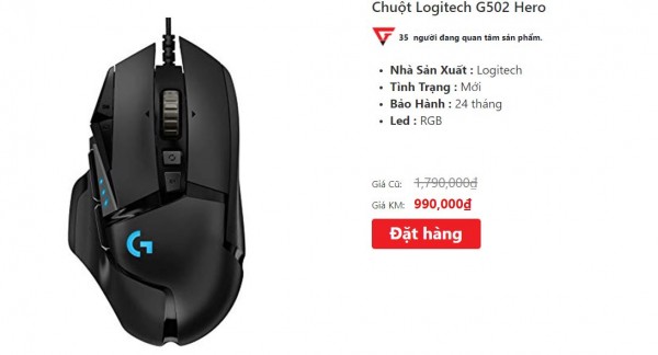 Logitech G502 chuột chơi game dưới 1 triệu không nên bo