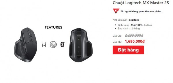 Logitech MX Master 2S - Chuột không dây giá rẻ chất lượng