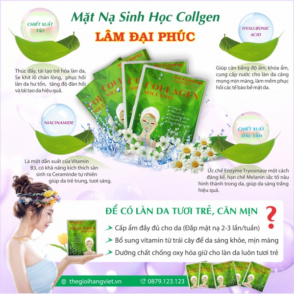 LỢI ÍCH MÀ MẶT NẠ SINH HỌC COLLAGEN LÂM ĐẠI PHÚC MANG LẠI 