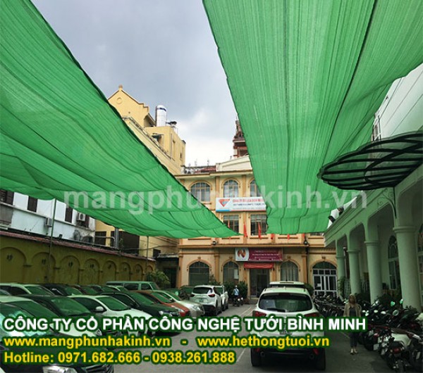 Lưới che nắng thái lan, lưới cắt nắng thái lan, lưới che nắng sân thượng, cách căng lưới che nắng