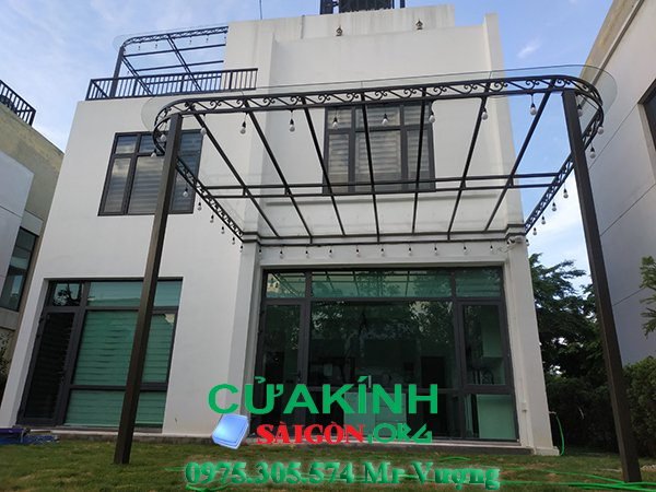 Mái sảnh kính cường lực giá rẻ tphcm - 0975305574