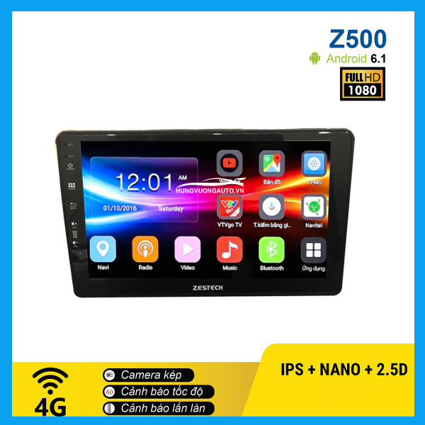 Màn hình Android DVD Zestech Z500 thiết kế Hiện Đại, Đẳng Cấp