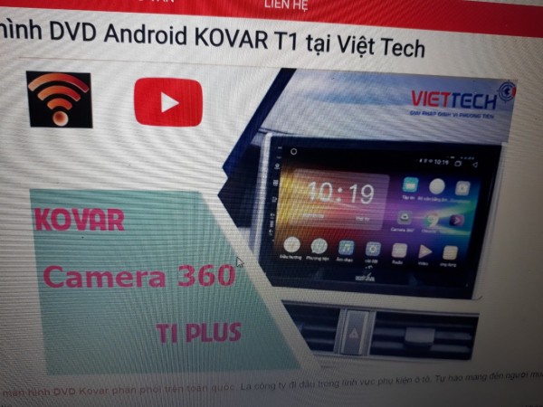 Màn hình DVD Android Kovar T1 Plus Camera 360 chính hãng