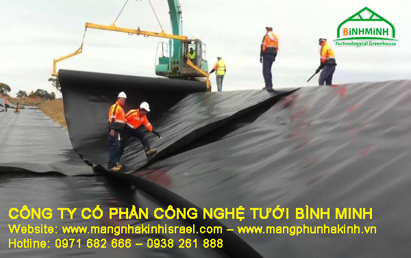 màng chống thấm HDPE, bạt lót hồ, bạt HDPE nuôi tôm cá,bạt lót hồ Bình Minh